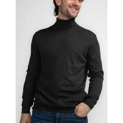 Petrol Industries Heren Coltrui - Regular Fit Trui - Truien - Pullover - Zwart - Maat L