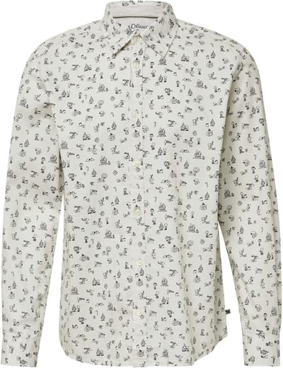 s.Oliver - male - Regular fit: shirt met Peanuts® motief
