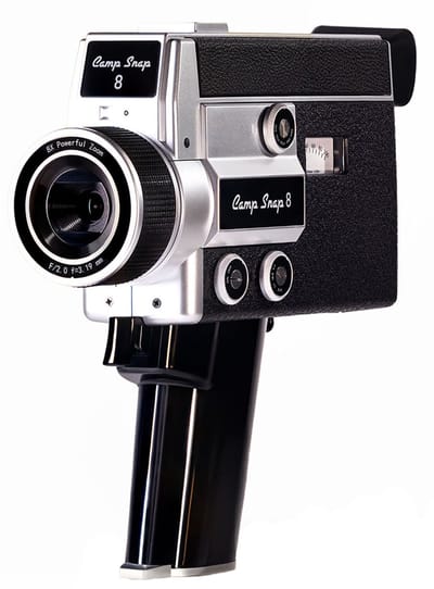 Campsnap CS-8 Videocamera Digitaal Vintage - Film Camera Retro Super 8 Stijl - Schermvrije Video Camera - 5 Ingebouwde Filters - 16 MP - 8x Digitale Zoom - Oplaadbaar - Inclusief SD-kaart - Zwart