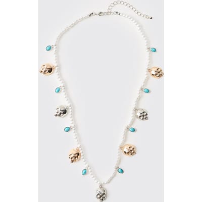 Edelsteen en Schedel Nepparelen Ketting | Pearl