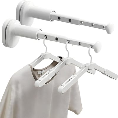 Compacte Opvouwbare Droogrek voor Kleine Was, 2 Stuks, Ruimtebesparend, Ideaal voor Camping en Reizen met 5 Openingen