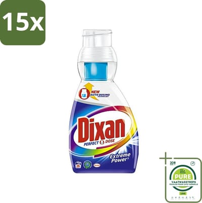 15 x Dixan Perfect Dose - Vlekkenkampioen - Extreme Power - Witte, Gekleurde & Zwarte Was - 26 Wasbeurten - Grootverpakking - Wasmiddel - Vlekkenverwijderaar - Dixan - Extreme Power - Wasformule