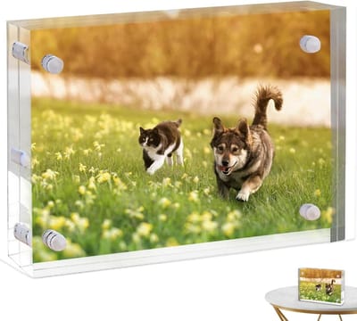 Acrylfotolijst 15 x 20 cm magnetisch doorzichtig frame - dubbelzijdig acryl fotolijstje - helder .