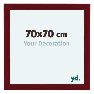 Your Decoration - Fotolijst 70x70 cm - MDF - Wijnrood Geveegd - Como