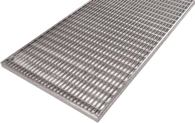 Verzinkt Rooster 400x800mm - Persrooster met U-profiel en Maat 30x10mm