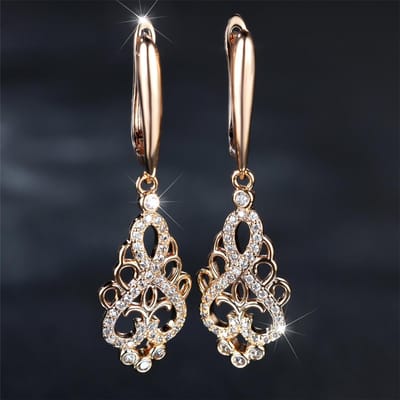 Luxe Kleine Witte Zirkonia Clipoorbellen Bedel Goudkleurig Bruiloftssieraden Voor Vrouwen black