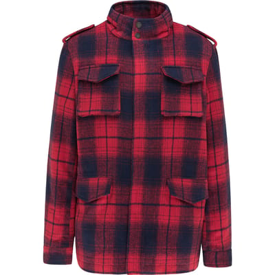 Mo Geruite jas Heren rood marine