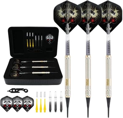 Dartset Zachte Punt - Dartpijlen Set - Precisie Werpen - Luxe Opbergkoffer - 16 Gram - Meerdere Kleuren