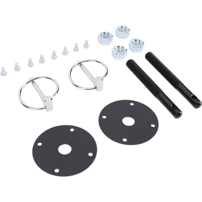 Ensemble de goupilles de capot en alliage d'aluminium à bascule universel pour capot de voiture pour berlines camions white