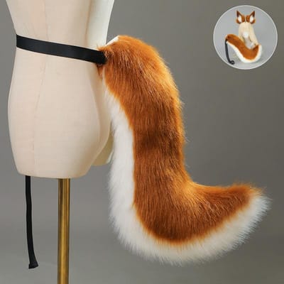 Originele Cosplay Rekwisieten Stripfiguur Verkleed Vos Dierenoor Hoofdband Pluche Vos Oor Hoofdband Vos Staart Pak Meisjes Accessoires brown