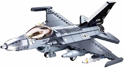 Sluban ModelBricks F16 Falcon Fighter vliegtuig bouwspeelgoed - Constructiespeelgoed modelbouw - bouwdoos met 521 bouwstenen - M38-B0891 vanaf 10 jaar