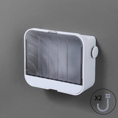 Zonder boren Zeepbakje Badkamer Zeepbakje Met Afvoer Water Wandmontage Zeepdoos Badkamer Accessoires 1pcs