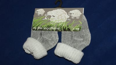 Eureka merino wollen babysokjes S1- unisex - grijs - 4/9 maanden