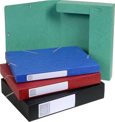 Exacompta 10x Cartobox Archiefdoos Rug 40mm - A4 (vlak geleverd) - Geassorteerd - 14000H