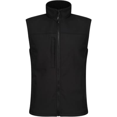 Regatta Heren Flux Softshell Bodywarmer / Mouwloos Jasje Waterafstotend en Windbestendig (Allemaal zwart)