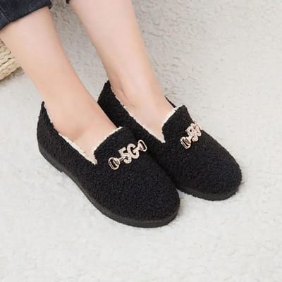 Winter Pluche Schoenen Plus Fluweel Dik Antislip Warm Dikke Zool Huis Dames Katoenen Schoenen 36