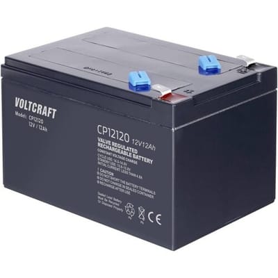 VOLTCRAFT CE12V/12Ah Loodaccu 12 V 12 Ah Loodvlies (AGM) (b x h x d) 151 x 101 x 98 mm Kabelschoen 6.35 mm Onderhoudsvrij
