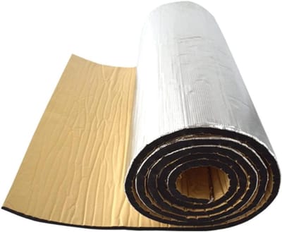 Isolatiemat Auto - Geluidsisolatie Pad - Warmte Geluid Reduceren - Waterdicht Lichtgewicht Schuim - 100 cm x 105 cm - Aluminiumfolie