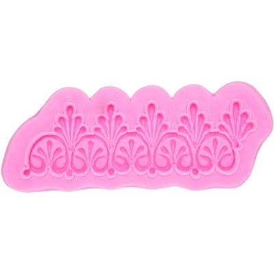 Siliconen Fondant Vorm Vintage Reliëf Bakmodel voor Knutselen Chocolade Taart Decoratie pink