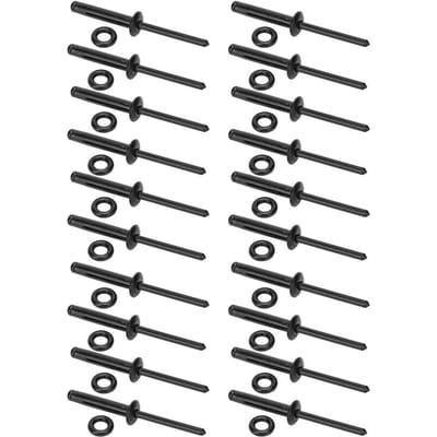 Aluminium Pad Oog Klinknagels Kit met O-vormige Ringen Waterdicht Accessoire voor Kajak gray