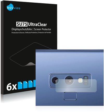 Savvies - Screenprotector voor Samsung Galaxy Note 9 (ALLEEN Camera Lens) - Folie Beschermfolie transparant 6 Stuks