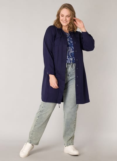 YESTA Hadice Tops - Deep Blue - maat X-0(44)