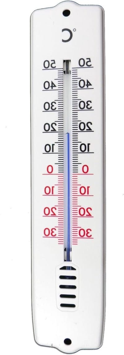 Buitenthermometer - Tuinthermometer Weerstation - Temperatuur Meten - Analoge Weergave - 200 mm Lengte - Wit