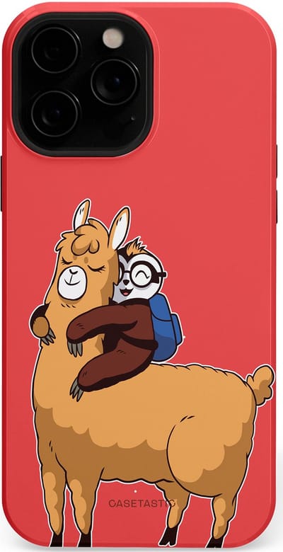Casetastic hoesje geschikt voor Apple iPhone 13 Pro Max - MagSafe - Dubbellaagse bescherming - Lui en lekker - Fashion Case - Koraal Goud