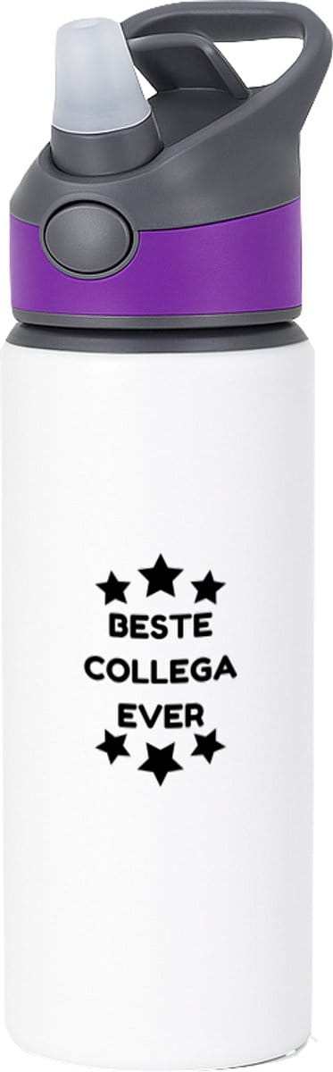 Hacebo® - GFGHJ waterfles met rietje paars - Moeder - mama - moederdag - water fles - 650ML