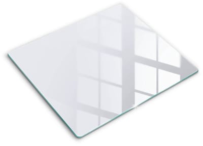 Wallfluent Glazen Snijplanken - Wit Snijplanken Glas - 60 cm x 52 cm - Wit Snijplanken van Glas - Glazen Keukenplank - Snijplank van Glas met Print - Antislip Keuken Snijplank Glas
