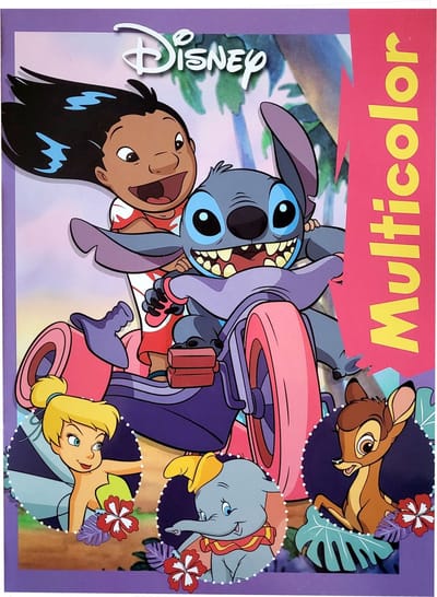 Multicolor - Disney Stitch Kleurboek - 32 Pagina's - 17 Kleurplaten en 17 Voorbeelden - Voor kinderen - Uitermate Geschikt voor Kleurpotloden en Wasco
