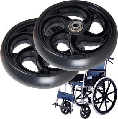 Rolstoel Voorwielen - Rollator Wielen - Mobiliteit Verbeteren - Antislip Massief PVC - 13/15/20 cm Diameter - Zwart