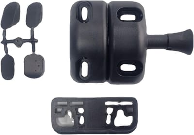 Kunststof Slot - Magnetische Grendel - Deur Beveiligen - Verstelbaar & Roestvrij - 71 x 31 cm - Zwart