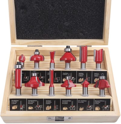Freesset 12-delig voor bovenfrezen - Houtbewerkingsgereedschap voor beginners
