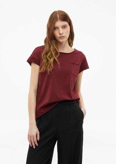 Mouwloos T-shirt van jersey met ronde hals en borstzak voor vrouwen s.Oliver