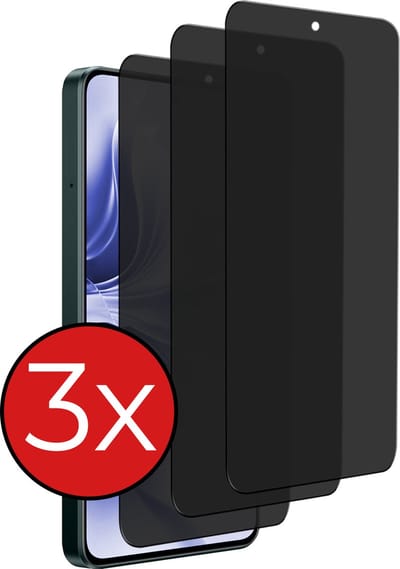 Screenprotector - 3 Stuks - Geschikt voor OPPO Reno 11F - Privacy Filter - Beschermglas - Gehard Glas - Tempered Glass - Screen Protector