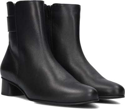 Hassia Siena Enkellaarsjes - Enkelboots met rits - Dames - Zwart - Maat 40