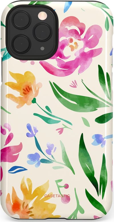 Casetastic Hoesje Geschikt voor Apple iPhone 11 Pro - Stijlvolle Beschermende Duo-layer Case - Waterflora
