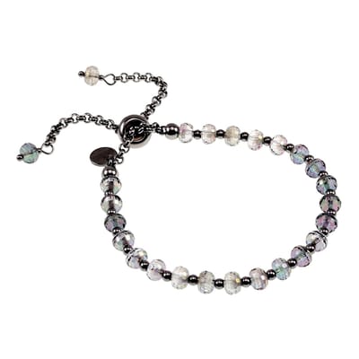 15cm tot 22cm Armband Dames - RVS - Armband met Schitterende Oostenrijkse Kristallen - Verstelbaar - Schuifsluiting