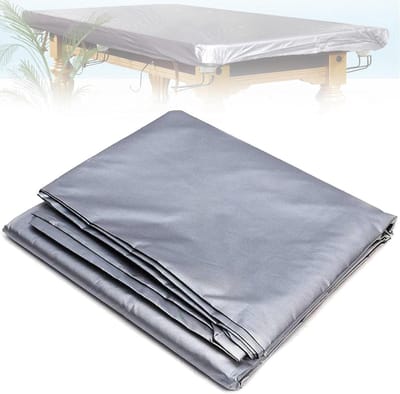 Pooltafelhoes - Biljartafdekking - Tafel Beschermen - Waterdicht PVC Materiaal - 7-12ft - Zilverkleurig