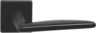DOMINO EASY QR SLIM BLACK - Aluminium Deurkruk - Mat Zwart - Vierkante Rozet - Ultra Slank Model - Dikte 5mm