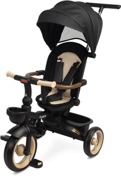 Kinderdriewieler - Loopfiets peuter - Buiten spelen - Modulair ontwerp - 51x104x101cm - Beige