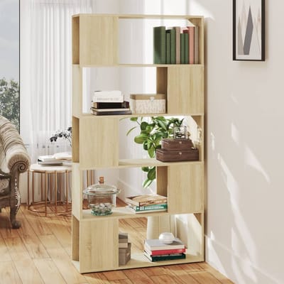 vidaXL - Boekenkast/kamerscherm - 80x24x155 - cm - bewerkt - hout - sonoma - eiken