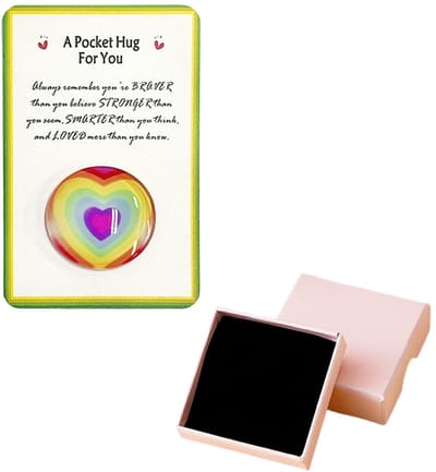 Allecto - Omarmingscadeau - Knuffelhart - Geschikt voor Moederdag - Regenboogkleur - Geschenkdoos - Perfect voor elke gelegenheid - Licht en compact