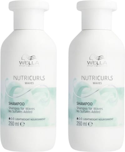 Wella Nutricurls Shampoo Waves 250ml - 2 Stuks - Voordeelverpakking