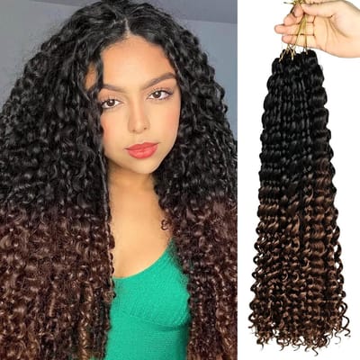 3 Stuks 18 Inch Afro Kruidige Haak Tressen voor Vrouwen - Zwarte Haar Extensions en Perücken