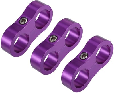 Dailygoods - 3 Stuks AN10 19mm Slangklem voor Auto - Aluminiumlegering Paars