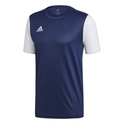 adidas Estro 19 Sportshirt - Maat 116  - Mannen - donker blauw/wit