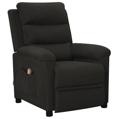 vidaXL - Massagestoel - stof - zwart
