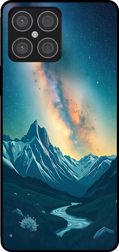 Smartphonica Telefoonhoesje Geschikt voor Huawei Honor X8 4G met Sterrenhemel Opdruk - TPU Backcover Case With Space And Milkyway Design geschikt voor Huawei Honor X8